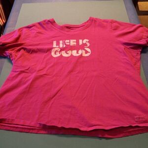 Life is Good Cotton Women's 3X Short sleeve T-shirt Cottagecore Grandmacore